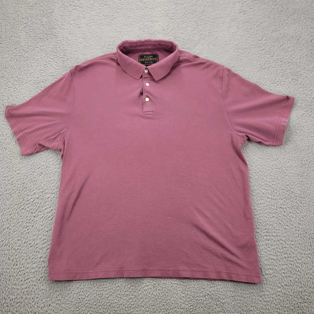 Jos. A Bank Shirt Mens Large Burgundy Reserve Polo Golf Traditional Pima Classic